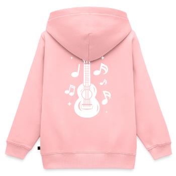 Ukulele - Kinder Premium Organic Zip Hoodie - Rosa - Hinten - AI Model Kid Female (0cm)