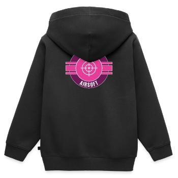 Ich Liebe Airsoft Airsofter Team Mannschaft Spiel - Kinder Premium Organic Zip Hoodie - Schwarz - Hinten - AI Model Kid Male (0cm)