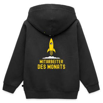 Konditor Mitarbeiter des Monats Konditorei Kollege - Kinder Premium Organic Zip Hoodie - Schwarz - Hinten - AI Model Kid Male (0cm)