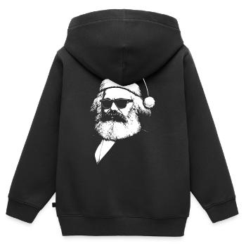 Karl Marx as Santa Claus - Kids Premium Organic Zip-up Hoodie - black - Back - AI Model Kid Male (0cm)