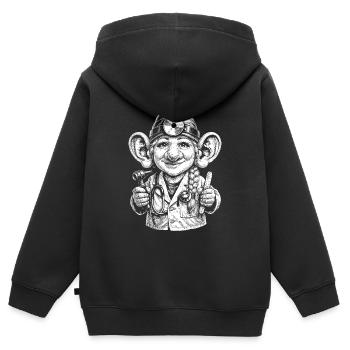 Goblin Doctor - Kids Premium Organic Zip-up Hoodie - black - Back - AI Model Kid Male (0cm)