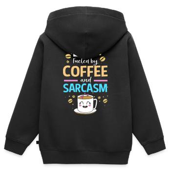 Infirmière Infirmière - Sweat Premium à capuche zippé enfant bio - noir - Dos - AI Model Kid Male (0cm)