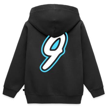 9 Zahl symbol - Kinder Premium Organic Zip Hoodie - Schwarz - Hinten - AI Model Kid Male (0cm)