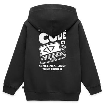 Don't Always Code Programmer - Kids Premium Organic Zip-up Hoodie - black - Back - AI Model Kid Male (0cm)
