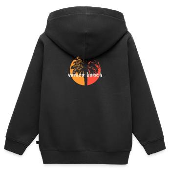 Venice Beach Californie Vacances artistiques - Sweat Premium à capuche zippé enfant bio - noir - Dos - AI Model Kid Male (0cm)