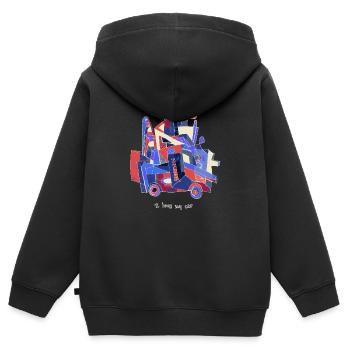 Ich liebe mein Auto - Kinder Premium Organic Zip Hoodie - Schwarz - Hinten - AI Model Kid Male (0cm)