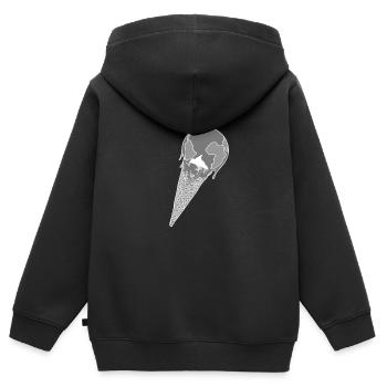 Sustainability - Kids Premium Organic Zip-up Hoodie - black - Back - AI Model Kid Male (0cm)