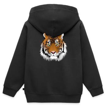 Tigers, sumatra tigers - Kids Premium Organic Zip-up Hoodie - black - Back - AI Model Kid Male (0cm)