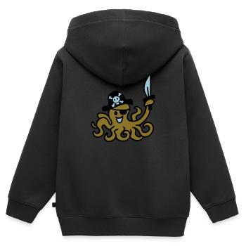 Pirate Otkopus 3 - Kids Premium Organic Zip-up Hoodie - black - Back - AI Model Kid Male (0cm)