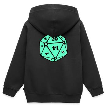 Cube - Kids Premium Organic Zip-up Hoodie - black - Back - AI Model Kid Male (0cm)