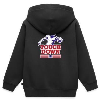 Touch down american dream - Kinder Premium Organic Zip Hoodie - Schwarz - Hinten - AI Model Kid Male (0cm)