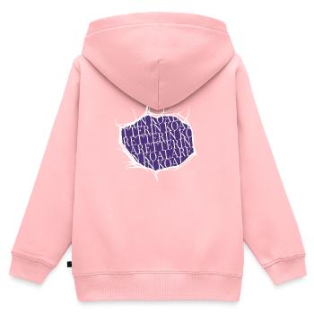 dog grausamkeit niedlich naturschutz geburtstag - Kinder Premium Organic Zip Hoodie - Rosa - Hinten - AI Model Kid Female (0cm)
