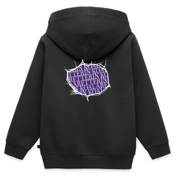 dog grausamkeit niedlich naturschutz geburtstag - Kinder Premium Organic Zip Hoodie - Schwarz - Hinten - AI Model Kid Male (0cm)