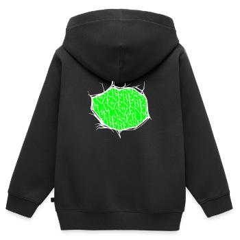 humor veganer veganes essen biologisch vegan - Kinder Premium Organic Zip Hoodie - Schwarz - Hinten - AI Model Kid Male (0cm)