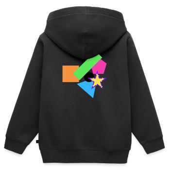 Geometry - Kids Premium Organic Zip-up Hoodie - black - Back - AI Model Kid Male (0cm)