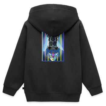 Venise, Italie - Sweat Premium à capuche zippé enfant bio - noir - Dos - AI Model Kid Male (0cm)