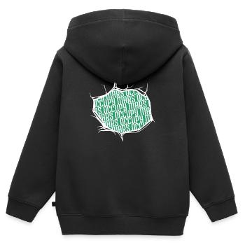 physics conspiracy birthday present joke colors - Kinder Premium Organic Zip Hoodie - Schwarz - Hinten - AI Model Kid Male (0cm)