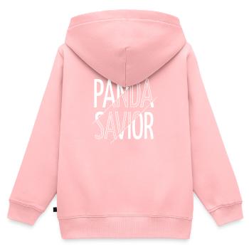 protection animale plantes animaux cadeau amour cadeau cadeau - Sweat Premium à capuche zippé enfant bio - rose - Dos - AI Model Kid Female (0cm)