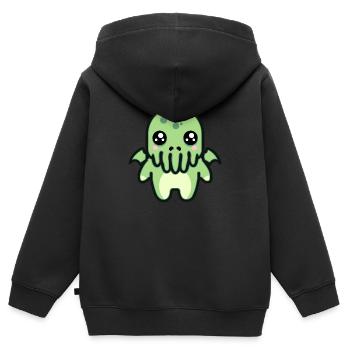 Cute Cthulhu - Kids Premium Organic Zip-up Hoodie - black - Back - AI Model Kid Male (0cm)
