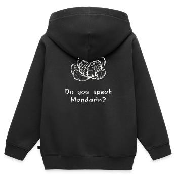 Mandarin - Chinesisch at it's best! - Kinder Premium Organic Zip Hoodie - Schwarz - Hinten - AI Model Kid Male (0cm)