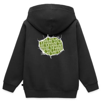 säugetier lieben weihnachten - Kinder Premium Organic Zip Hoodie - Schwarz - Hinten - AI Model Kid Male (0cm)