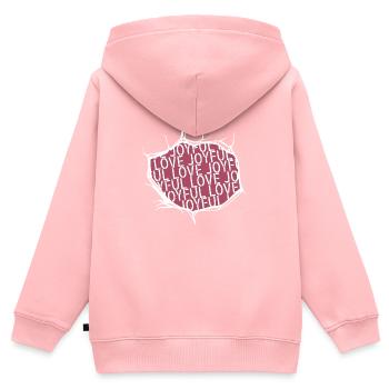 gift love experiencing joy passion happiness - Kids Premium Organic Zip-up Hoodie - rose - Back - AI Model Kid Female (0cm)