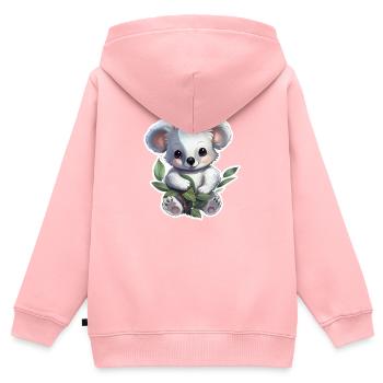 Koala niedlich - Kinder Premium Organic Zip Hoodie - Rosa - Hinten - AI Model Kid Female (0cm)