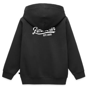 Zimmerin 2025 Ausbildung Lehre Zimmerer Zimmerei - Kinder Premium Organic Zip Hoodie - Schwarz - Hinten - AI Model Kid Male (0cm)