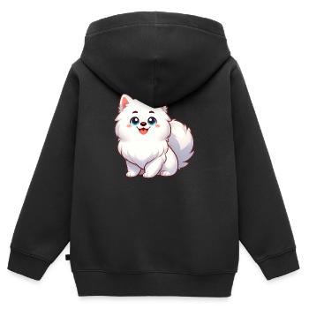 spitz 4 - Sweat Premium à capuche zippé enfant bio - noir - Dos - AI Model Kid Male (0cm)