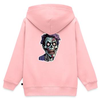 Zombie - Kinder Premium Organic Zip Hoodie - Rosa - Hinten - AI Model Kid Female (0cm)