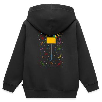 Fasching Fastnacht Karneval Ortsschild Narrenkappe - Kinder Premium Organic Zip Hoodie - Schwarz - Hinten - AI Model Kid Male (0cm)