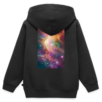 Unbekannter Sternennebel 1 - Kinder Premium Organic Zip Hoodie - Schwarz - Hinten - AI Model Kid Male (0cm)
