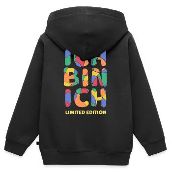 ICH BIN ICH - Limited Edition Selbstvertrauen Mut - Kinder Premium Organic Zip Hoodie - Schwarz - Hinten - AI Model Kid Male (0cm)