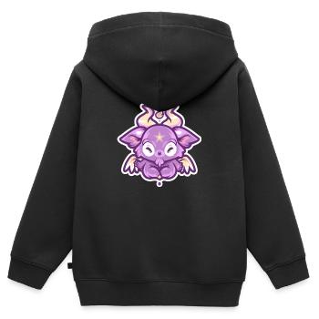 Cute Satan - Kids Premium Organic Zip-up Hoodie - black - Back - AI Model Kid Male (0cm)