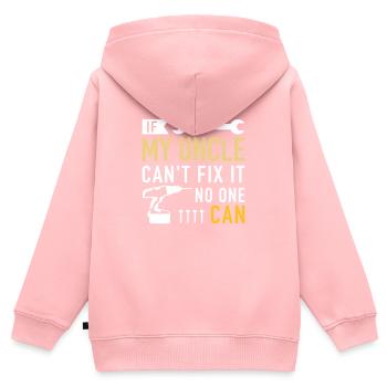 oncle - Sweat Premium à capuche zippé enfant bio - rose - Dos - AI Model Kid Female (0cm)