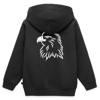 aigle - Sweat Premium à capuche zippé enfant bio - noir - Dos - AI Model Kid Male (0cm)