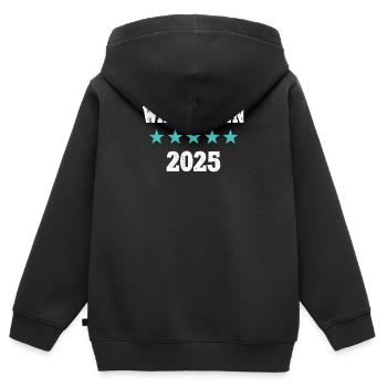 Wachmann 2025 Ausbildung Prüfung Sicherheitsdienst - Kinder Premium Organic Zip Hoodie - Schwarz - Hinten - AI Model Kid Male (0cm)