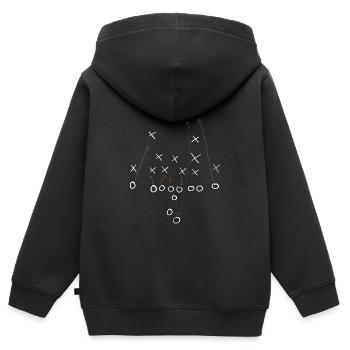 Tactics on the pitch - Kids Premium Organic Zip-up Hoodie - black - Back - AI Model Kid Male (0cm)