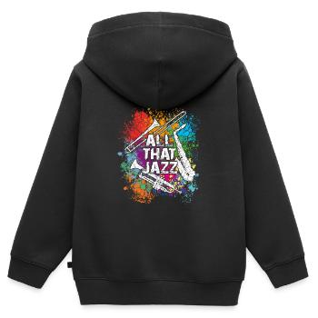 Brass Jazzinstrumente All That Jazz - Kinder Premium Organic Zip Hoodie - Schwarz - Hinten - AI Model Kid Male (0cm)