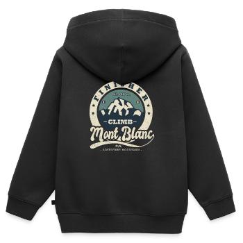 Bergsteigen Finisher Mont Blanc Bergsport - Kinder Premium Organic Zip Hoodie - Schwarz - Hinten - AI Model Kid Male (0cm)