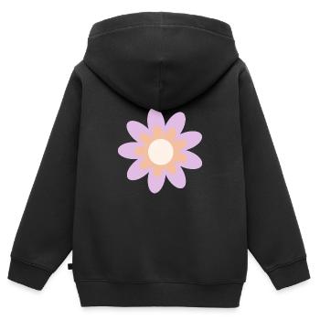 Blume pastell Blume Blumen pastell Blumen flieder - Kinder Premium Organic Zip Hoodie - Schwarz - Hinten - AI Model Kid Male (0cm)