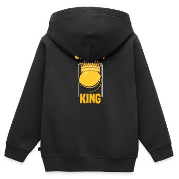 Croquet Queen Croquet Player Croquet Ball Crown - Sweat Premium à capuche zippé enfant bio - noir - Dos - AI Model Kid Male (0cm)