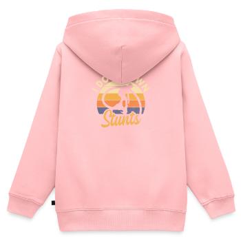 Flyboarding Stunt Flyboard Stuntman Own Stunts - Kinder Premium Organic Zip Hoodie - Rosa - Hinten - AI Model Kid Female (0cm)