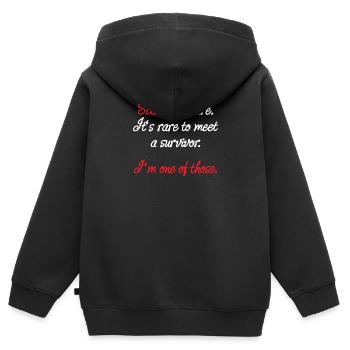 Scad Isn't Rare Herzinfarkt Überlebender Geschenk - Kinder Premium Organic Zip Hoodie - Schwarz - Hinten - AI Model Kid Male (0cm)