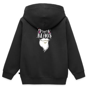 Papa Claus Weihnachten Santa Claus Familienvater - Kinder Premium Organic Zip Hoodie - Schwarz - Hinten - AI Model Kid Male (0cm)