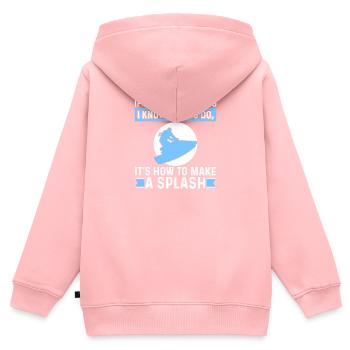 Jetski Jet Boat Extreme Sports Know How To Make Splash - Kids Premium Organic Zip-up Hoodie - rose - Back - AI Model Kid Female (0cm)