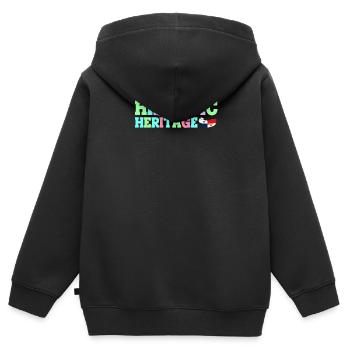 Hispanic Heritage Vintage Lateinamerika Geschenk - Kinder Premium Organic Zip Hoodie - Schwarz - Hinten - AI Model Kid Male (0cm)