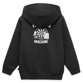 26 Machine à laver Darts Darts Athlète Joueur de fléchettes - Sweat Premium à capuche zippé enfant bio - noir - Dos - AI Model Kid Male (0cm)