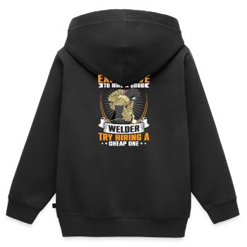 Soudage Elector Soudage Brûlant Torche de soudage - Sweat Premium à capuche zippé enfant bio - noir - Dos - AI Model Kid Male (0cm)