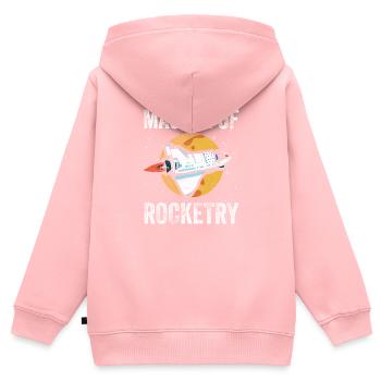Aerospace Engineer Saying: Master Of Rockerty - Kids Premium Organic Zip-up Hoodie - rose - Back - AI Model Kid Female (0cm)